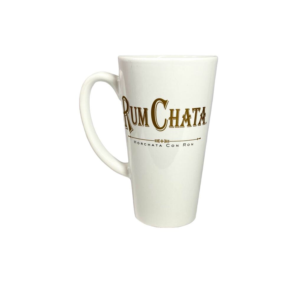 NEW Rum Chata Mugs White Ceramic Coffee Cups Set of 2